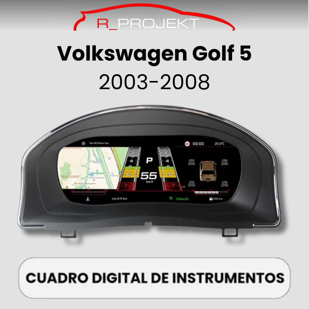Digitales Kombiinstrument 10,25" Volkswagen Golf 5 MK5 2003-2008