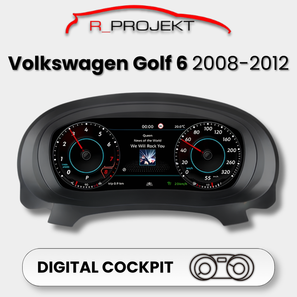 Digitales Armaturenbrett 10,25" Volkswagen Golf 6 MK6 2008-2012