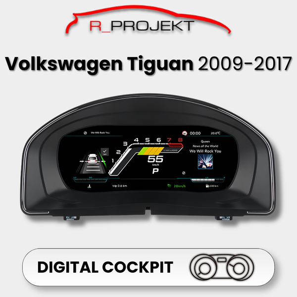 Digitales Armaturenbrett 10,25" Volkswagen Tiguan 2009-2017