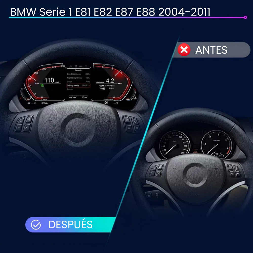 Cuadro de instrumentos digital 11" BMW Serie 1 E81 E82 E87 E88 2004-2011