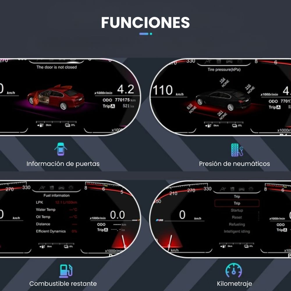 Cuadro de instrumentos digital 11" BMW Serie 3 E90 E91 E92 2005-2012 RProjekt