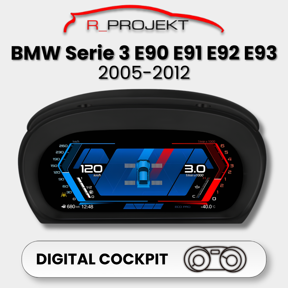 Digital Instrument Cluster 11" BMW 3 Series E90 E91 E92 E93 2005-2012