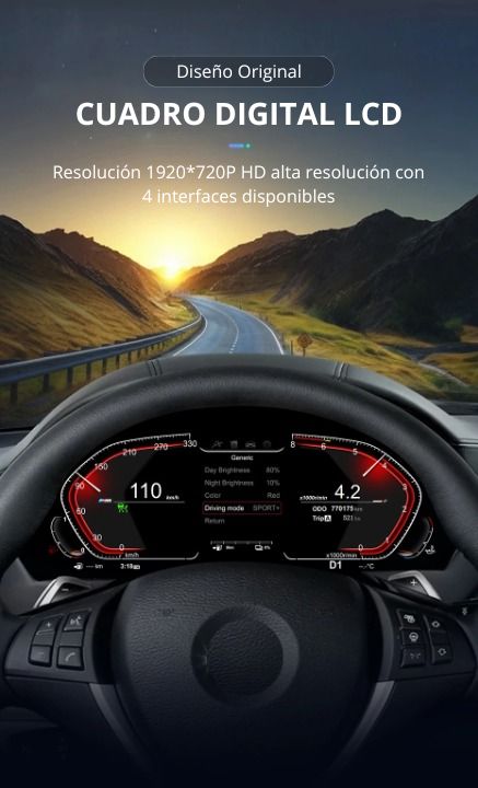 Cuadro de instrumentos digital 12.3'' para BMW Serie 5 E60 E61 / Serie 6 E63 E64 2003-2009 RProjekt