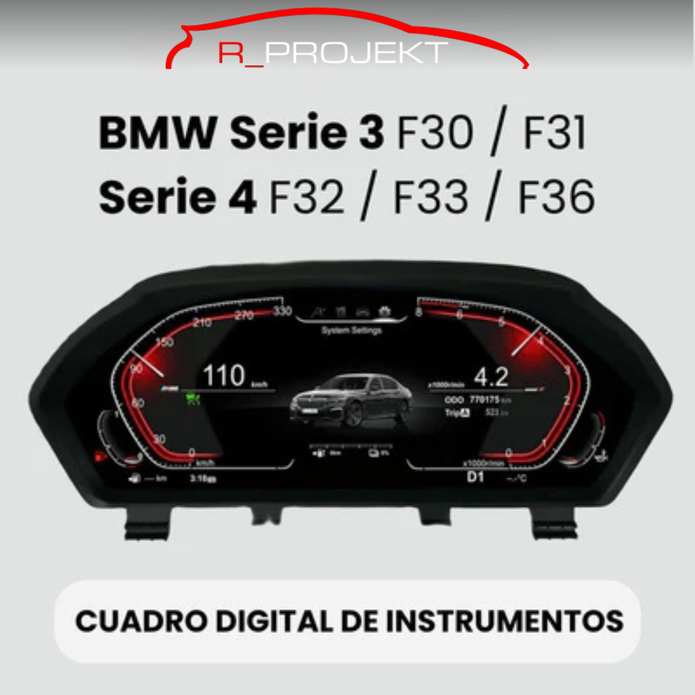 Cuadro de instrumentos digital 12,3" BMW Serie 3 F30 F31 Serie 4 F32 F33 F36