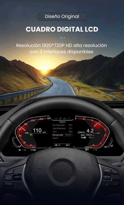 Cuadro De Instrumentos Digital LCD 12.3" Para BMW X5 E70 / X6 E71 (2006-2013) - Reemplazo Salpicadero