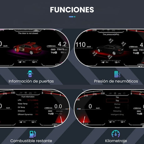 Cuadro de instrumentos digital 12,3" BMW Serie 3 F30 F31 Serie 4 F32 F33 F36 RProjekt