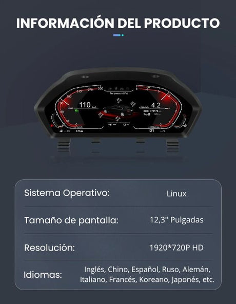 Cuadro de instrumentos digital 12,3" BMW Serie 3 F30 F31 Serie 4 F32 F33 F36 RProjekt