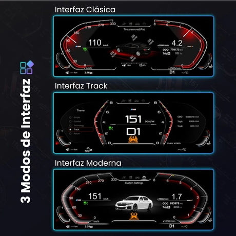 Cuadro de instrumentos digital 12,3" BMW Serie 3 F30 F31 Serie 4 F32 F33 F36 RProjekt