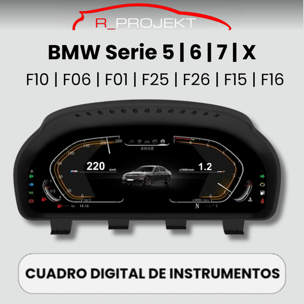 Cuadro de instrumentos digital 12,3" BMW Serie 5 F10 Serie 6 F06 Serie 7 F01 X3 F25 X4 F26 X5 F15 X6 F16