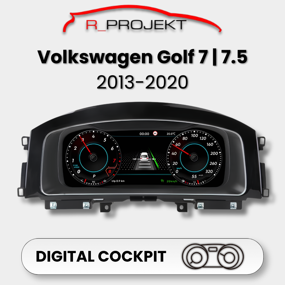 Digitales Armaturenbrett 12,3" Volkswagen Golf 7 / 7.5 2013-2020
