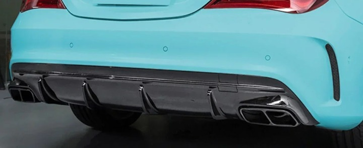 Difusor trasero + Colas escape Mercedes CLA C117 AMG 2012-2018 Look CLA45 AMG RProjekt