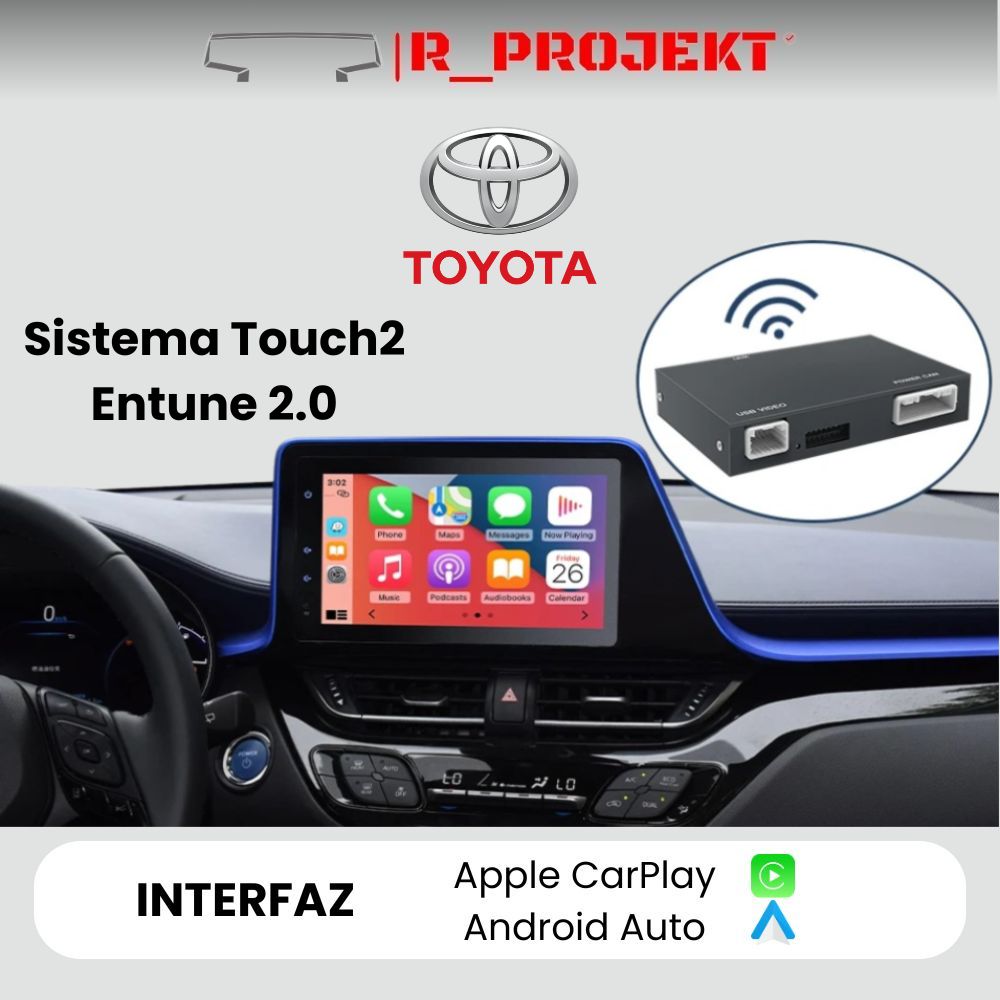 Módulo Apple CarPlay Android Auto Toyota sistemas Touch2 Entune 2.0 Prius C-HR Auris Avensis Verso Yaris Land Cruiser