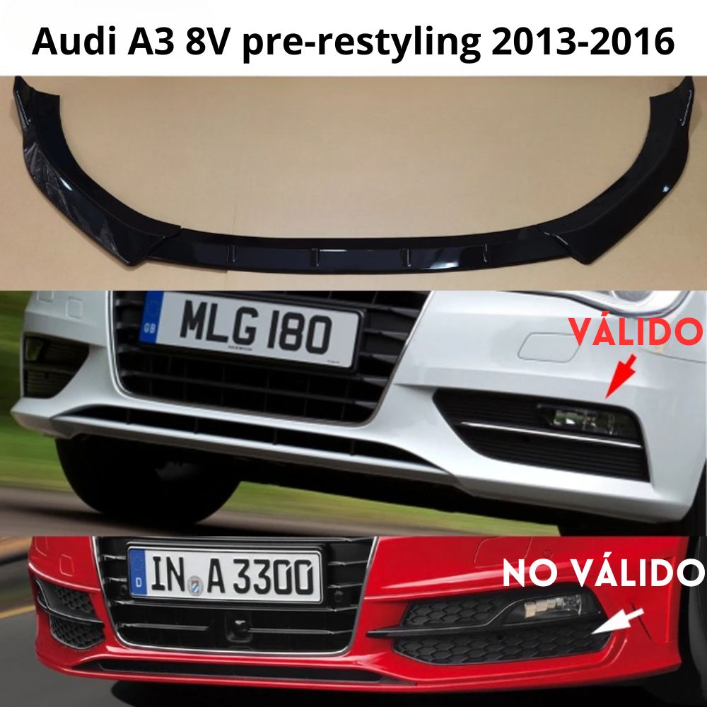 Lip delantero paragolpes Audi A3 8V 2013-2020 RProjekt