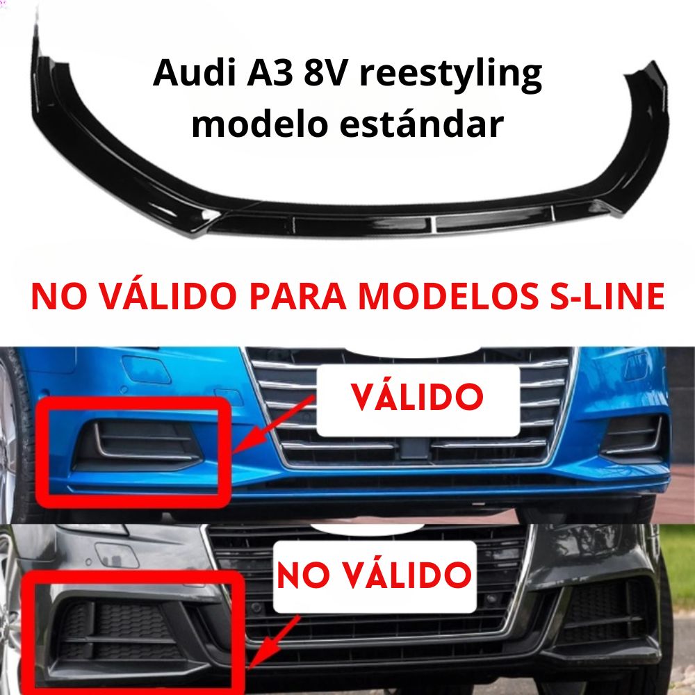 Lip delantero paragolpes Audi A3 8V 2013-2020 RProjekt