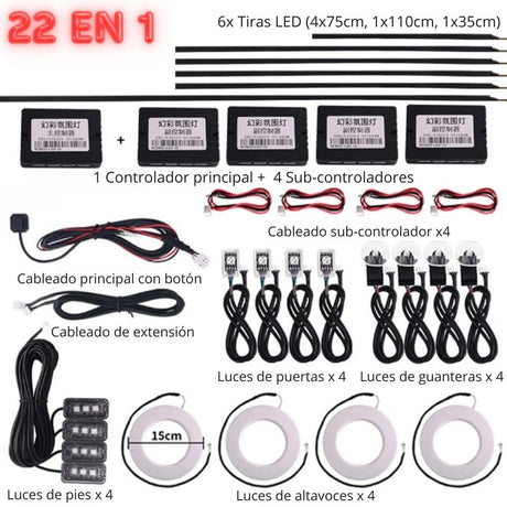 Luz LED Ambiental interior RGB RProjekt