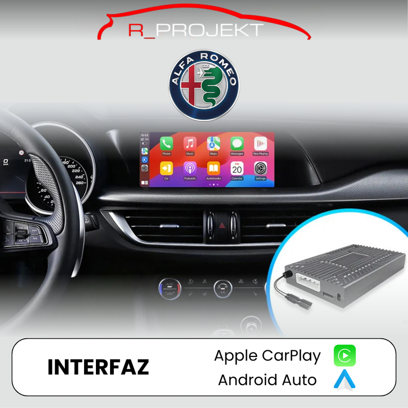 Wireless CarPlay & Android Auto Nachrüstung Alfa Romeo Giulia Stelvio ...