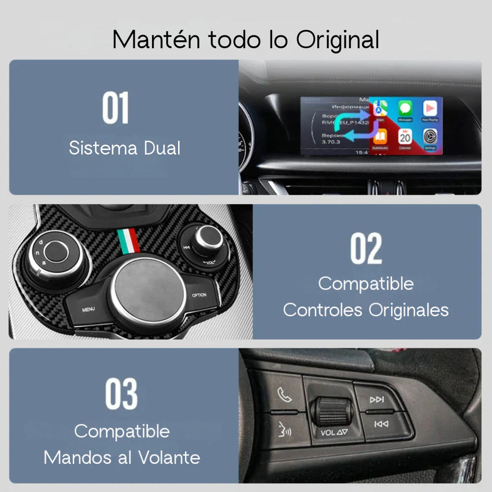 Apple CarPlay Android Auto Modul Alfa Romeo Stelvio Giulia 2016-2020