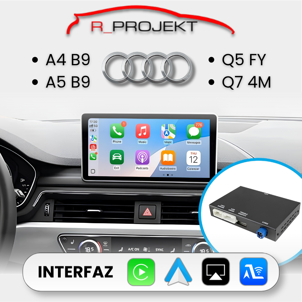 Módulo Apple CarPlay Android Auto Audi A4 B9 A5 Q5 Q7