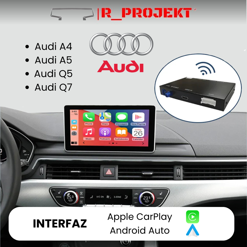 Apple CarPlay Android Auto Interface Audi A4 B9 A5 Q5 Q7