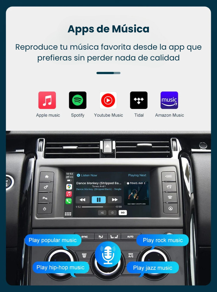 Módulo Apple CarPlay Android Auto Land Rover Jaguar Range Rover 2012-2018