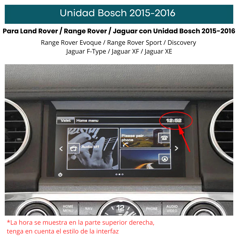 Módulo Apple CarPlay Android Auto Land Rover Jaguar Range Rover 2012-2018