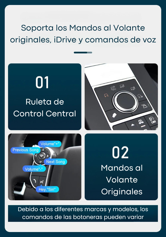 Módulo Apple CarPlay Android Auto Land Rover Jaguar Range Rover 2012-2018