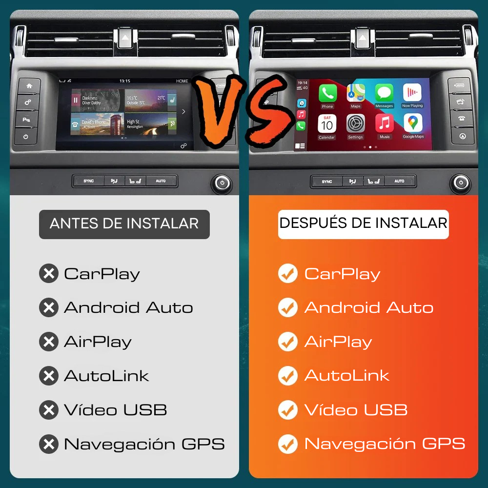 Módulo Apple CarPlay Android Auto Land Rover Jaguar Range Rover 2012-2018