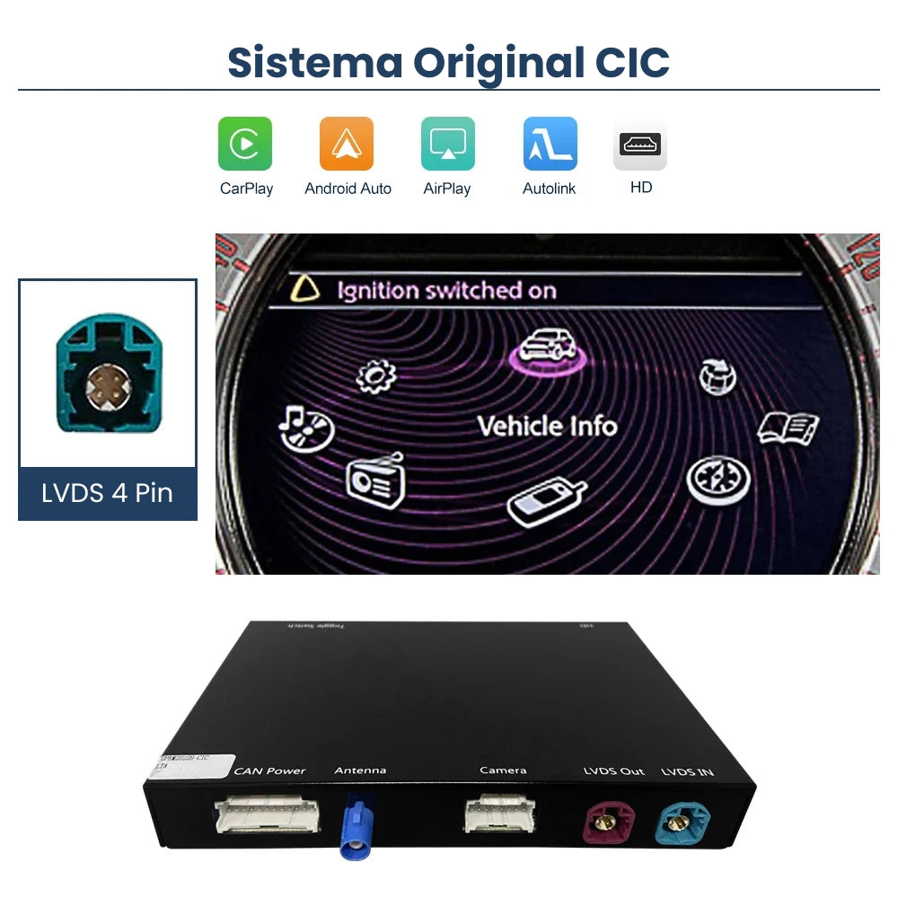 Apple CarPlay Android Auto Module Mini Cooper Clubman Countryman