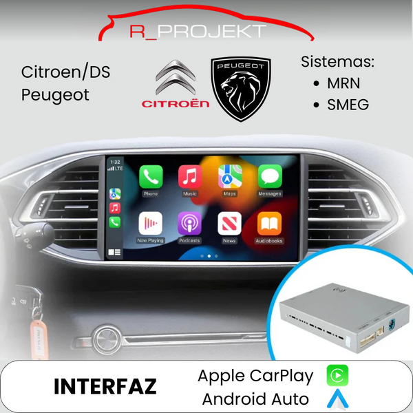 Apple CarPlay Android Auto Module Peugeot - Citroen - DS | MRN/SMEG systems