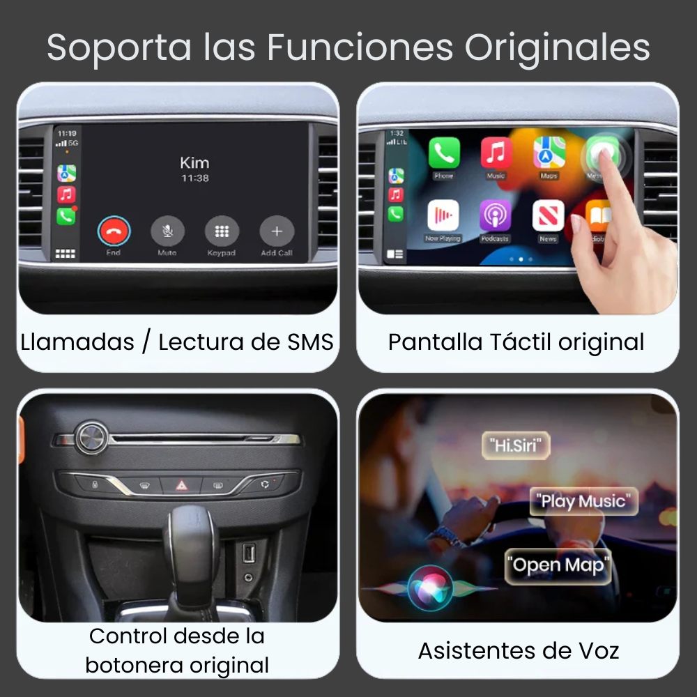 Módulo Apple CarPlay Android Auto Peugeot - Citroen - DS | Sistemas MRN/SMEG