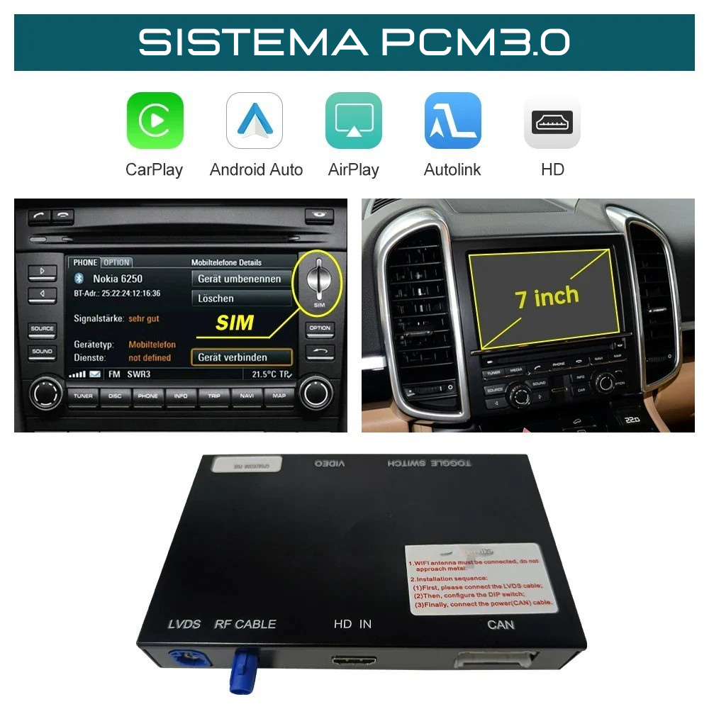 Apple CarPlay Android Auto Module Porsche PCM3.0 3.1 2007-2016