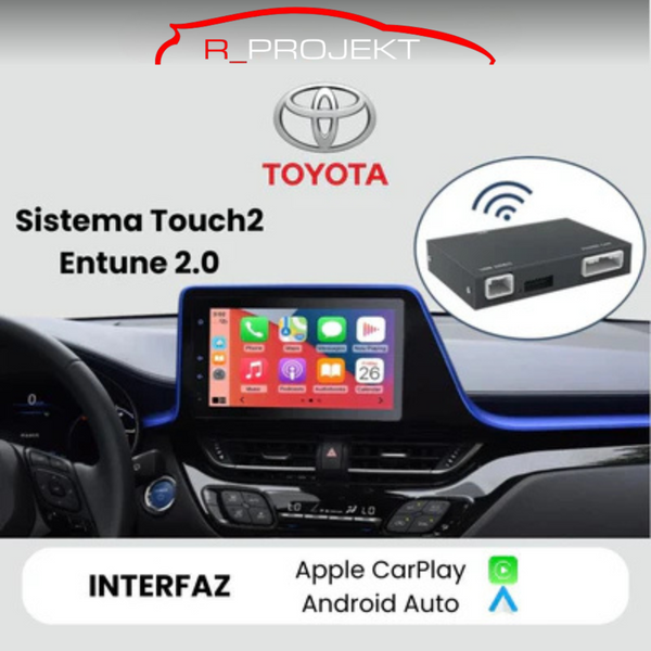 Apple CarPlay Android Auto Interface Toyota Systems Touch2 Entune 2.0 Prius C-HR Auris Avensis Verso Yaris Land Cruiser