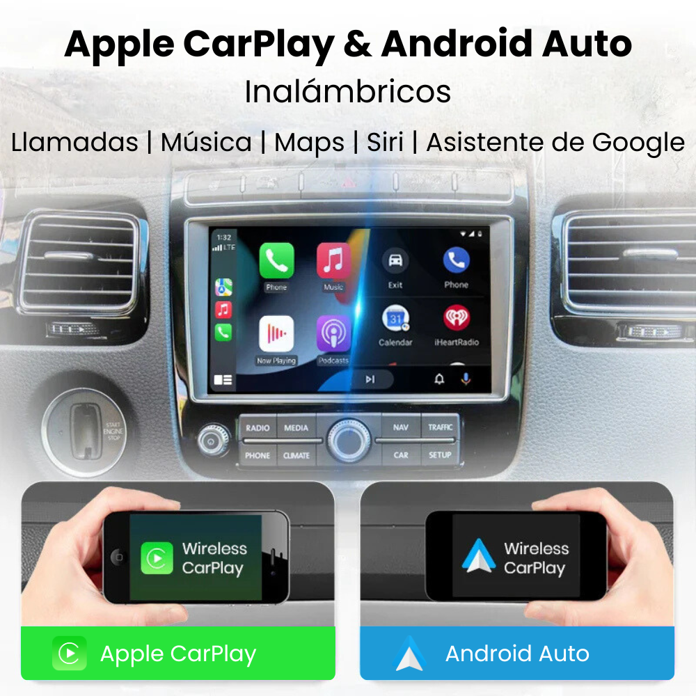 Módulo Apple CarPlay Android Auto Volkswagen Touareg 2010-2018 RNS850