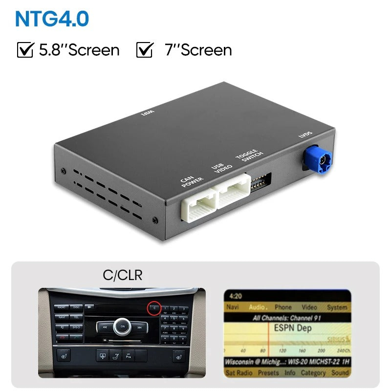 Módulo Apple CarPlay Android Auto Mercedes NTG 4.0 | NTG 4.5 | NTG 4.7 | NTG 5.0