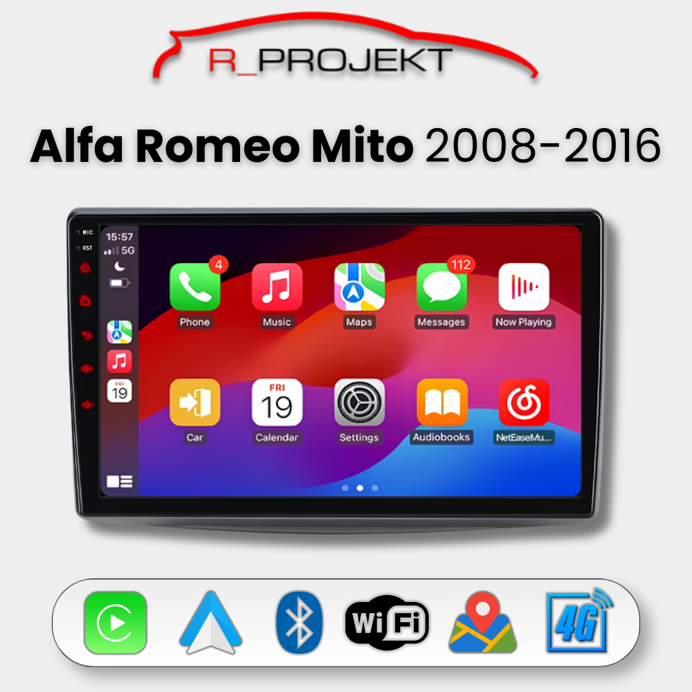 Autoradio Android Auto Carplay Alfa Romeo Mito 2008-2016
