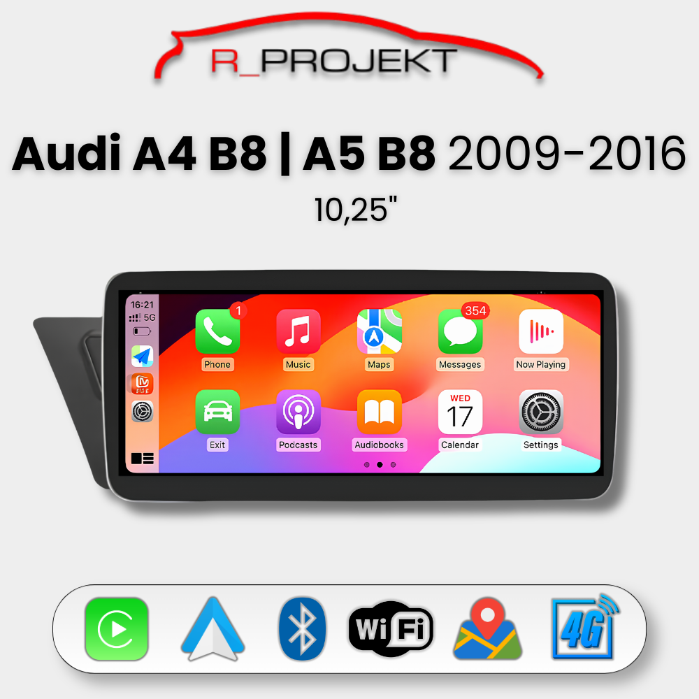 REACONDICIONADO! Pantalla Android Auto Carplay Audi A4 A5 2009-2016 10 Pulgadas