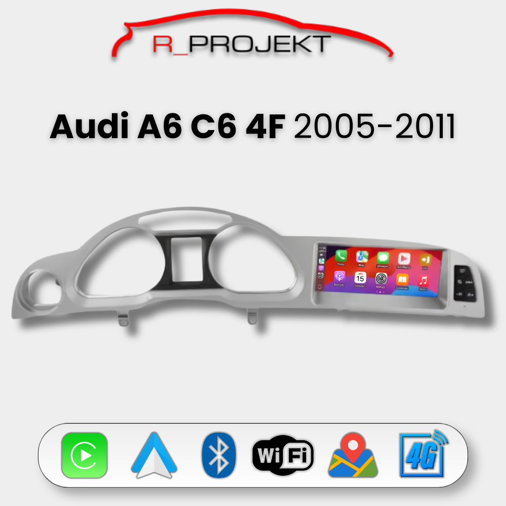Pantalla Android Auto Carplay Audi A6 C6 4F 2005-2011