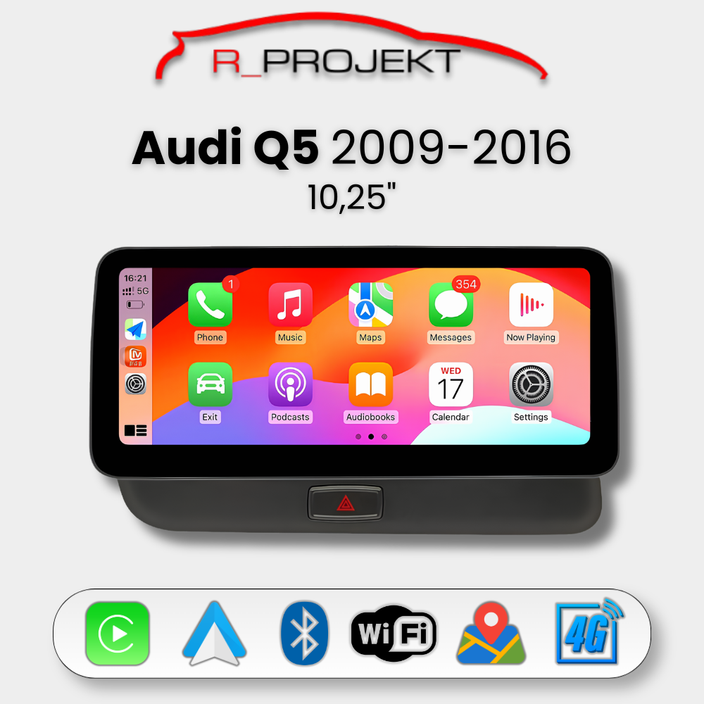 Pantalla Android Auto Carplay Audi Q5 2009-2016 10 Pulgadas