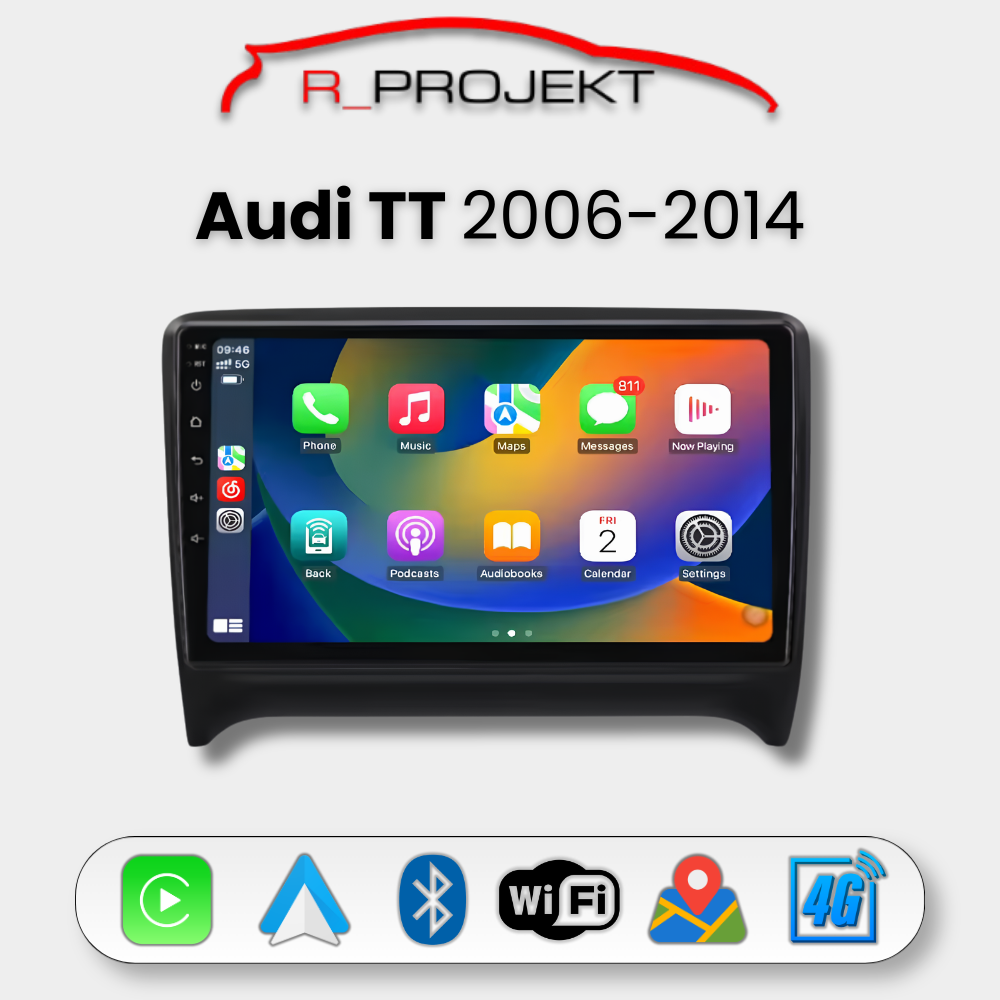 Pantalla Android Auto Carplay Audi TT MK2 8J 2006-2014
