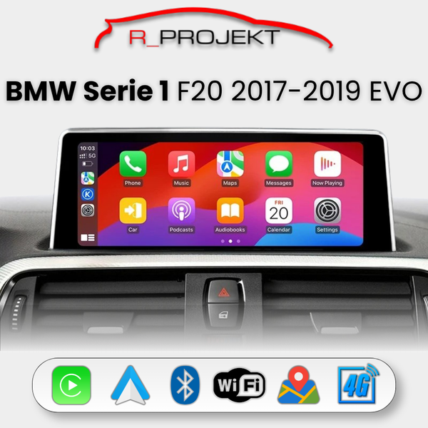 Pantalla Android Auto Carplay BMW Serie 1 F20 EVO 2017-2019