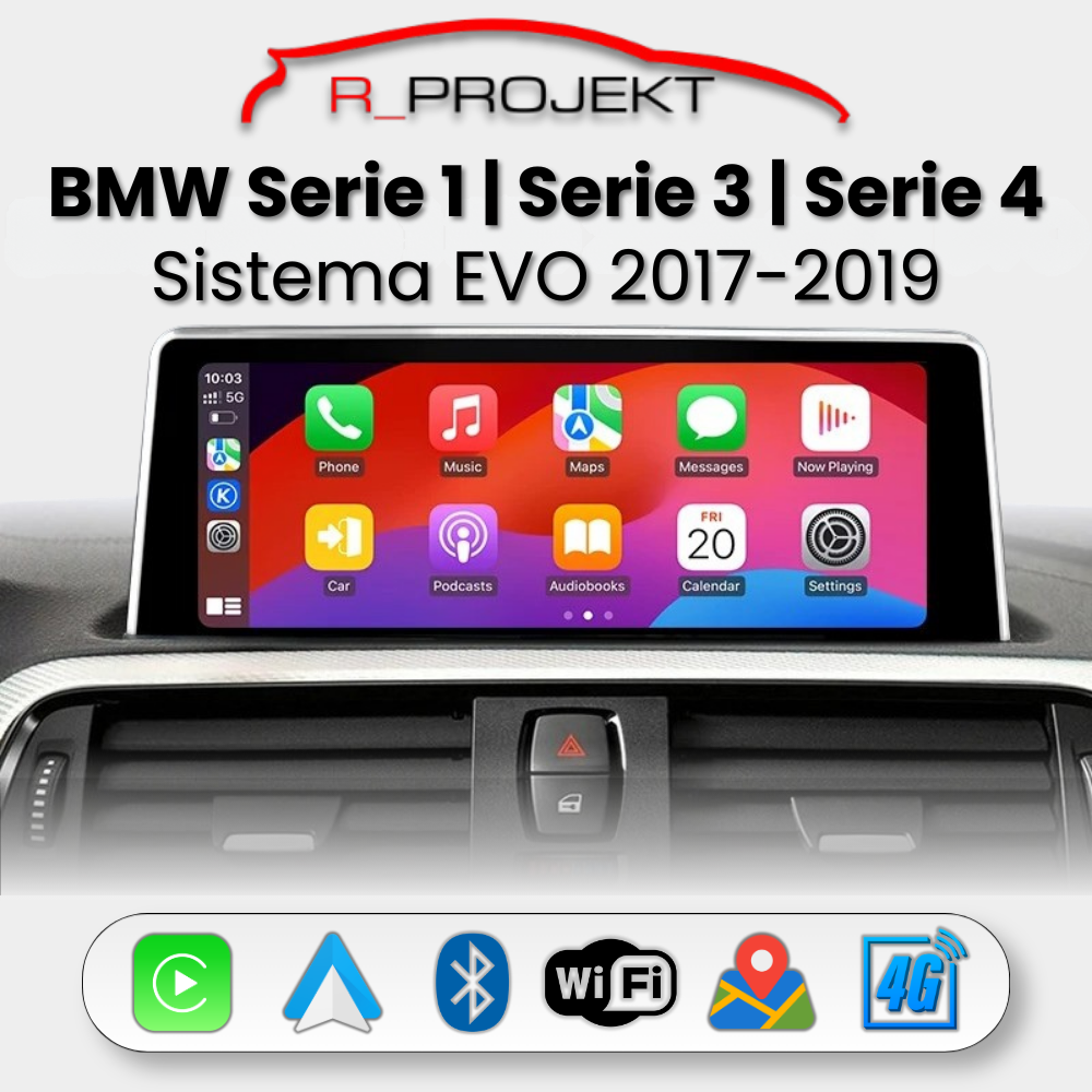 Pantalla Android Auto Carplay BMW Serie 1 | Serie 3 | Serie 4 EVO 2017-2019