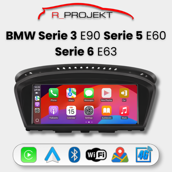 Pantalla Android Auto Carplay BMW Serie 3 5 6 E60 E61 E63 E64 E90 E91 E92 CCC CIC