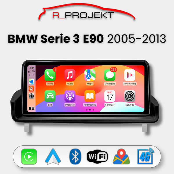 Pantalla Android Auto Carplay BMW Serie 3 E90 E91 E92 E93 2005-2012