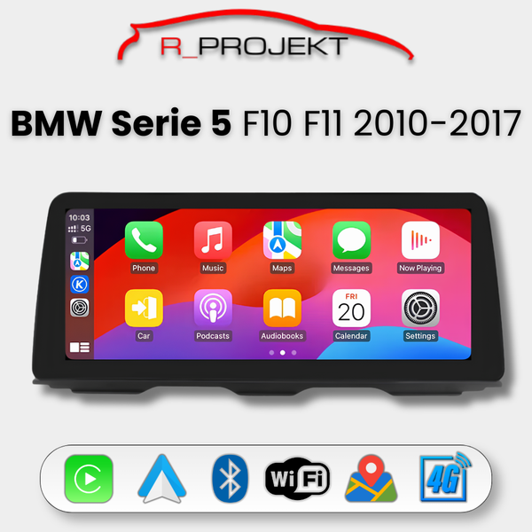 Pantalla Android Auto Carplay BMW Serie 5 F10 F11 2010-2017