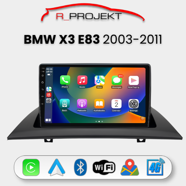 Pantalla Android Auto Carplay BMW X3 E83 2003-2011