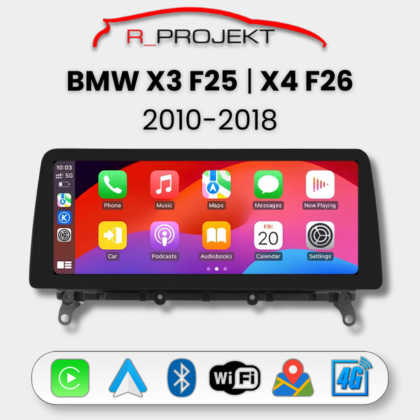 Pantalla Android Auto Carplay BMW X3 F25 2010-2017 X4 F26 2014-2018