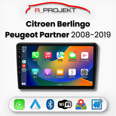 Android Auto Carplay Head Unit Citroen Berlingo / Peugeot Partner 2008-2019