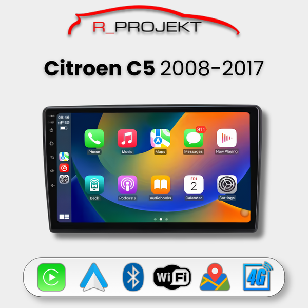 Pantalla Android Auto Carplay Citroen C5 2008-2017
