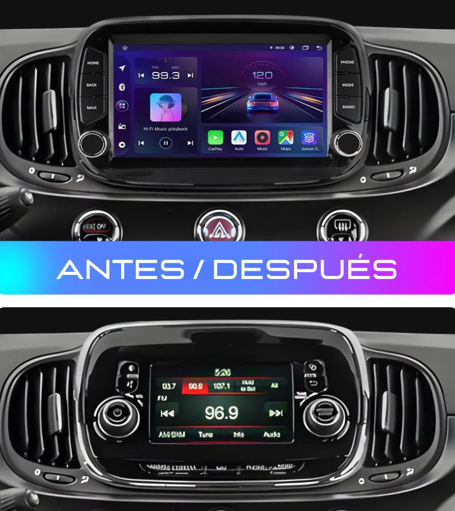 Pantalla Android Auto Carplay Fiat 500 Abarth 595 695 2016-2020