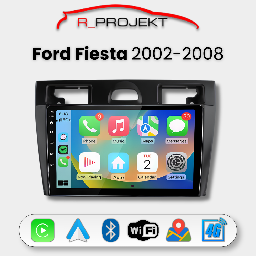 Autoradio Android Auto Carplay Ford Fiesta 5 MK5 2002-2008